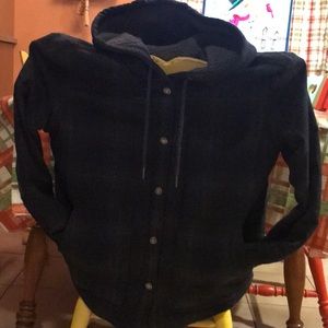 North face jacket with north face knit hat